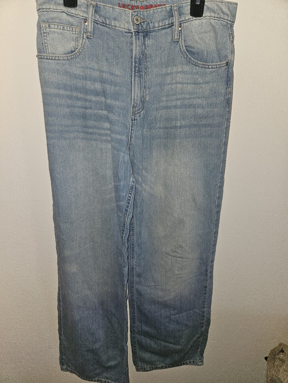 Lucky Brand Womans Wide Leg High Rise Light Wash Jeans Size 12/31